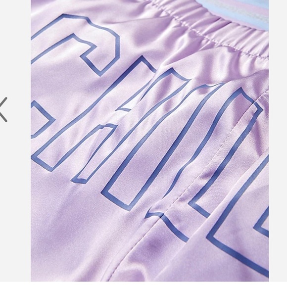 NWT justice girl chillin cat & pajama bag sz 6 youth silky purple - Picture 3 of 4